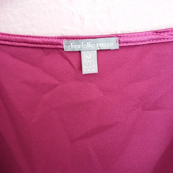 Satin Peplum Top + Charlotte Russe - Picture 7 of 8